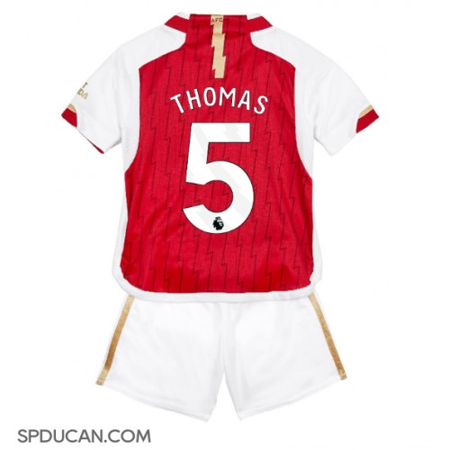 Dječji Nogometni Dres Arsenal Thomas Partey #5 Domaci 2023-24 Kratak Rukav (+ Kratke hlače)